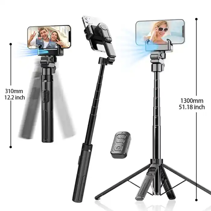 C16 AI Face Tracking Smart Handheld Gimbal Stabilizer Selfie Stick Tripod & Wireless Bluetooth Remote Tripod Stand Mount for IOS Android Phone